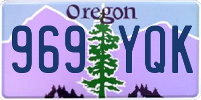 OR license plate 969YQK