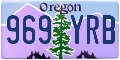 OR license plate 969YRB
