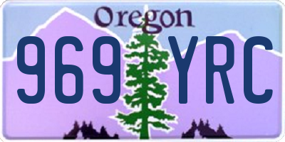 OR license plate 969YRC