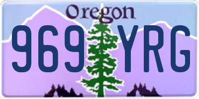 OR license plate 969YRG