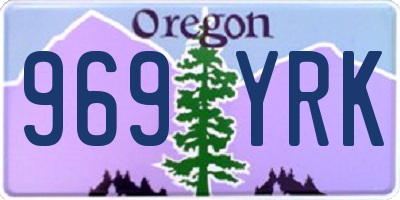 OR license plate 969YRK