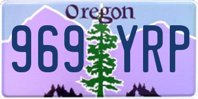 OR license plate 969YRP