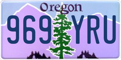 OR license plate 969YRU