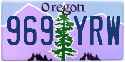 OR license plate 969YRW