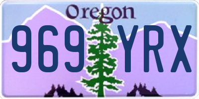 OR license plate 969YRX