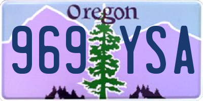 OR license plate 969YSA