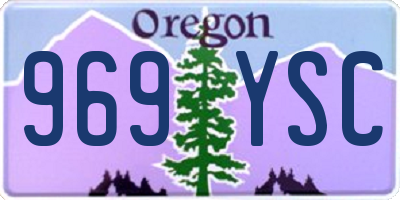 OR license plate 969YSC