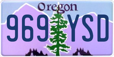 OR license plate 969YSD