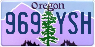 OR license plate 969YSH