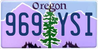 OR license plate 969YSI