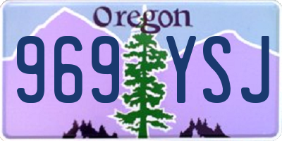 OR license plate 969YSJ