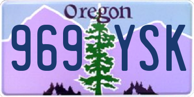 OR license plate 969YSK