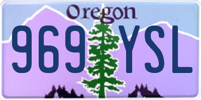OR license plate 969YSL