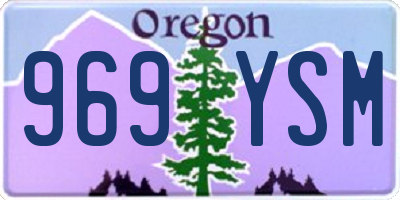 OR license plate 969YSM