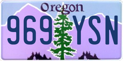 OR license plate 969YSN