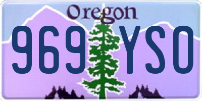 OR license plate 969YSO