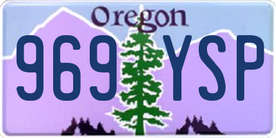 OR license plate 969YSP