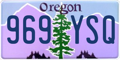 OR license plate 969YSQ