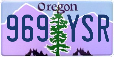 OR license plate 969YSR