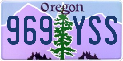 OR license plate 969YSS