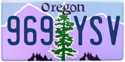OR license plate 969YSV