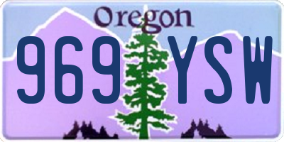 OR license plate 969YSW