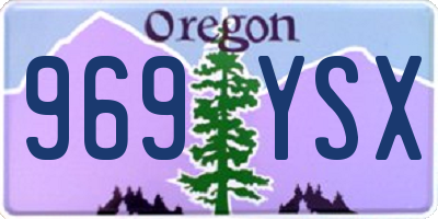 OR license plate 969YSX