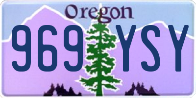 OR license plate 969YSY