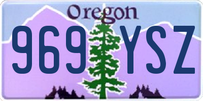 OR license plate 969YSZ
