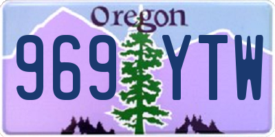 OR license plate 969YTW