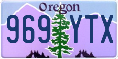 OR license plate 969YTX