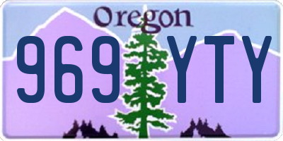 OR license plate 969YTY