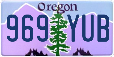 OR license plate 969YUB