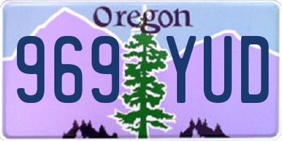 OR license plate 969YUD