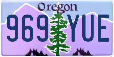 OR license plate 969YUE