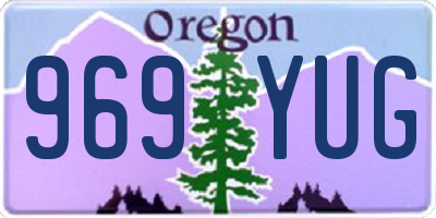 OR license plate 969YUG