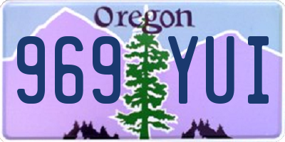 OR license plate 969YUI