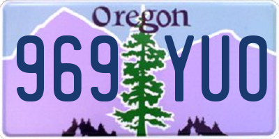 OR license plate 969YUO