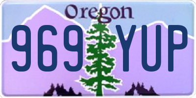 OR license plate 969YUP