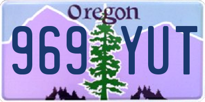 OR license plate 969YUT