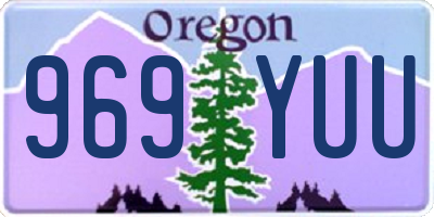 OR license plate 969YUU