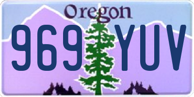 OR license plate 969YUV