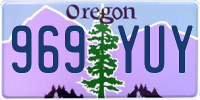 OR license plate 969YUY