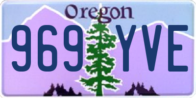 OR license plate 969YVE