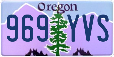 OR license plate 969YVS