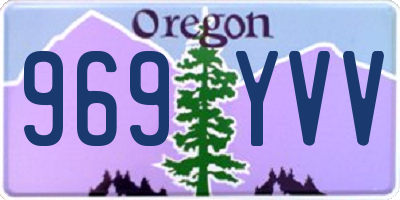 OR license plate 969YVV