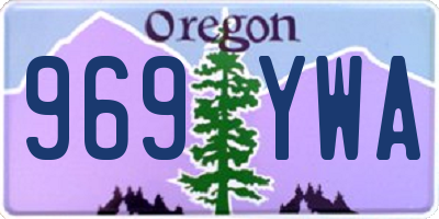 OR license plate 969YWA