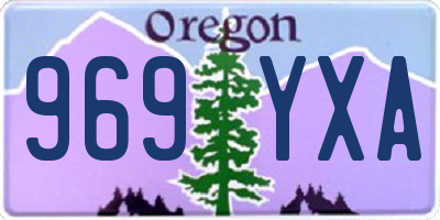OR license plate 969YXA