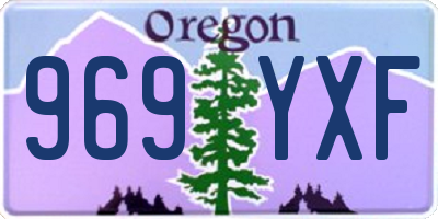 OR license plate 969YXF