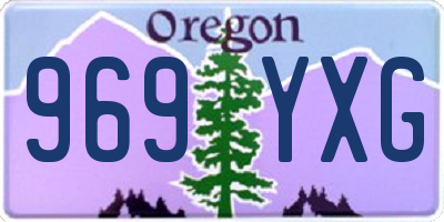 OR license plate 969YXG